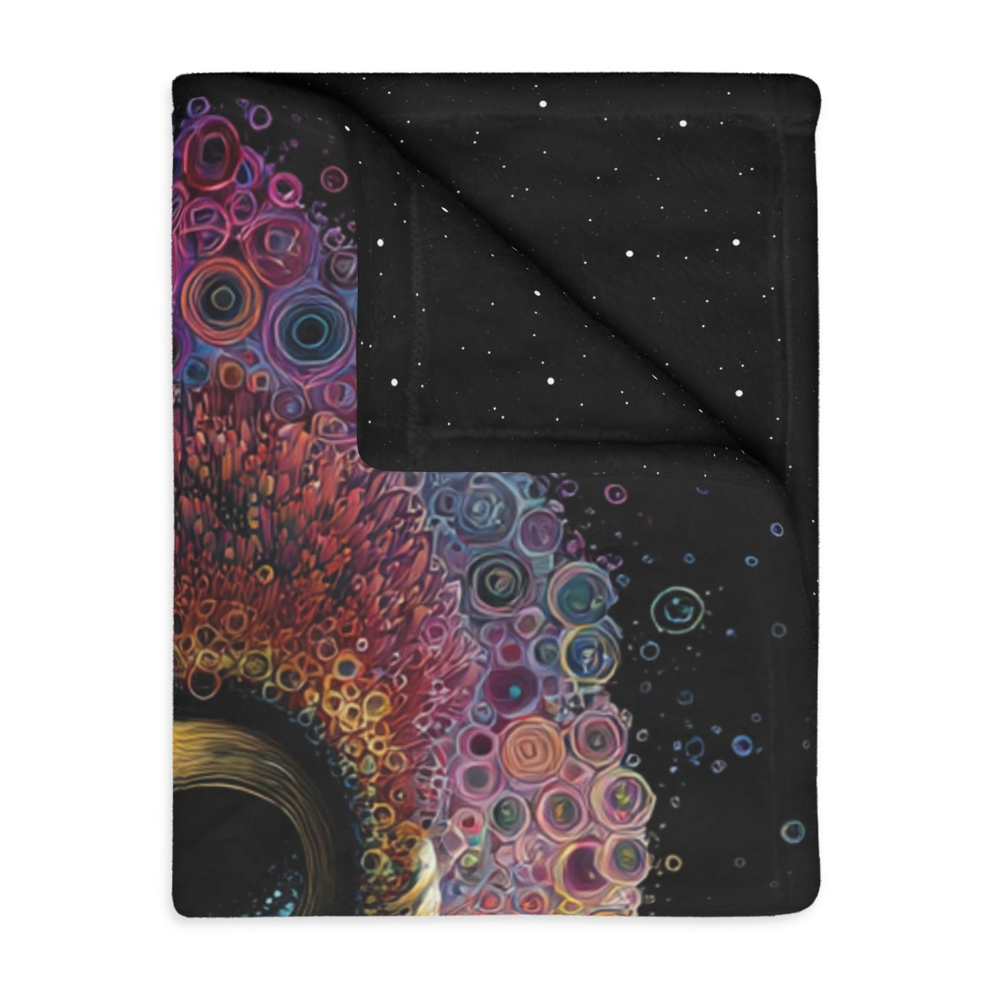 Psychedelic owl Velveteen Blanket - Cozy Décor for Bohemian Vibes, Perfect Gift for Home, Camping, Festivals, and Meditation