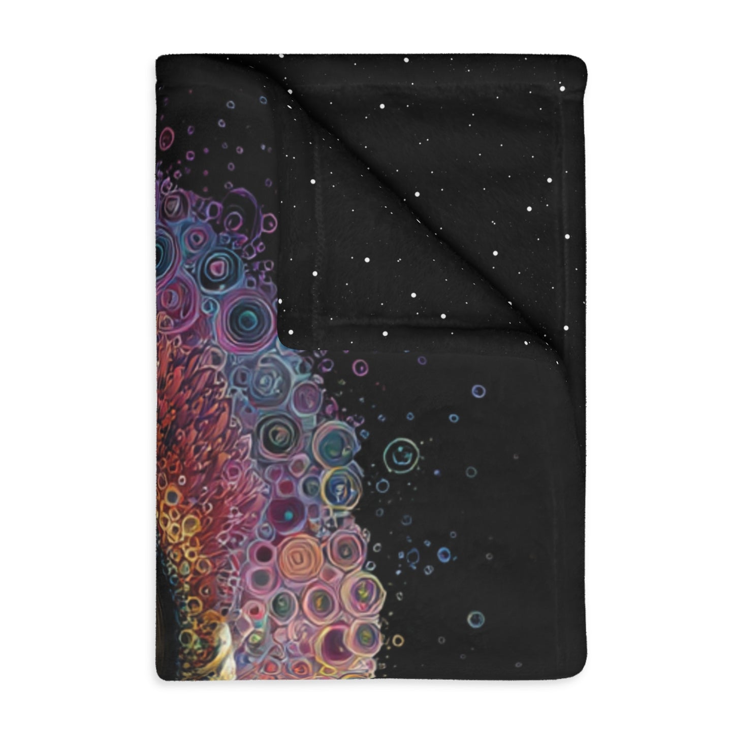 Psychedelic owl Velveteen Blanket - Cozy Décor for Bohemian Vibes, Perfect Gift for Home, Camping, Festivals, and Meditation