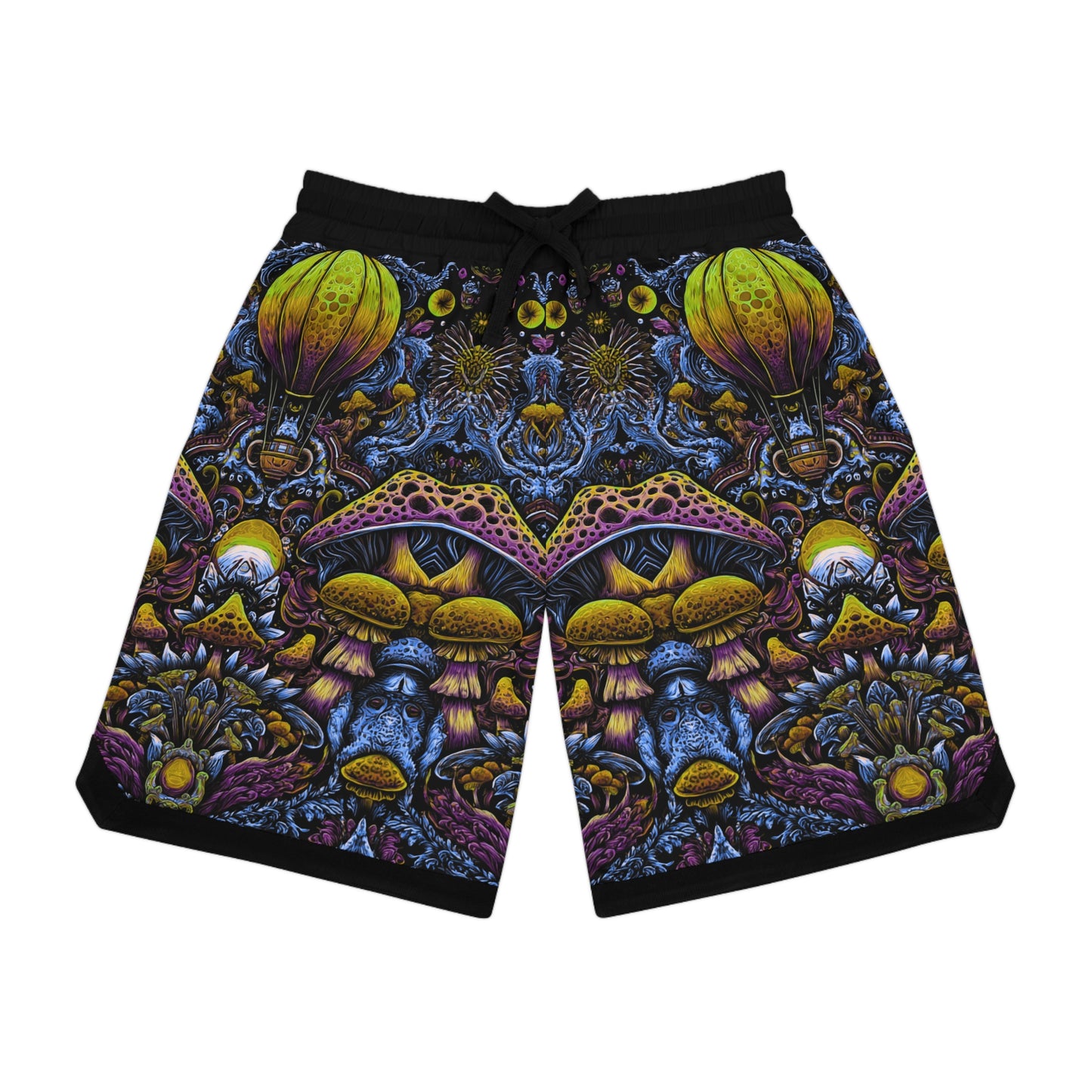 Trippy Festival style psychedelic Basketball Rib Shorts, Vibrant Sportswear, Unique Athletic Shorts, Summer Activewear, Trendy Streetwear, Gift for Athletes