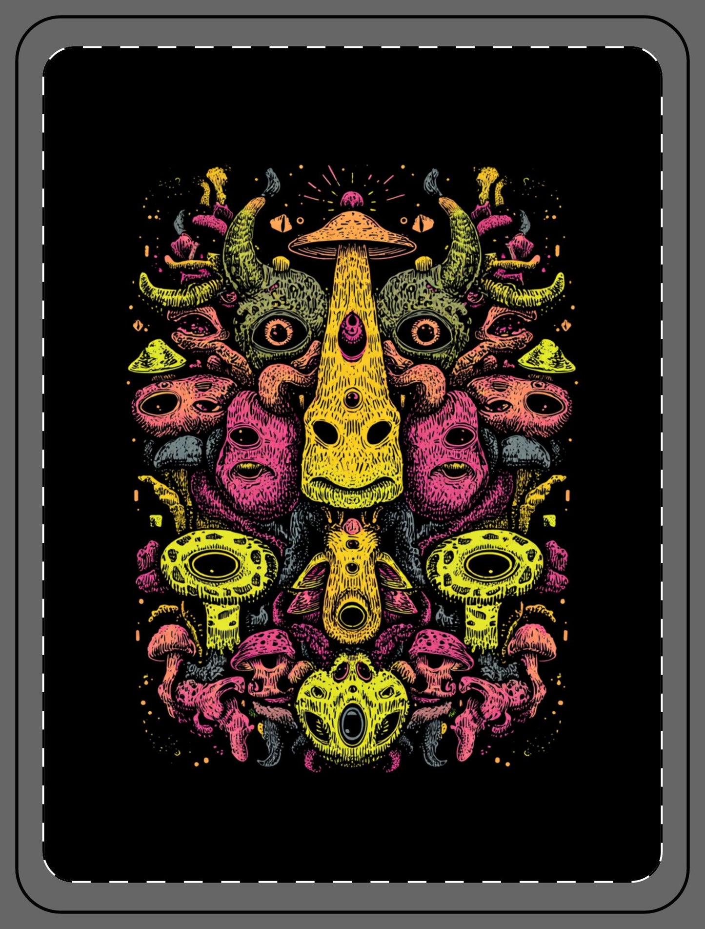 Psychedelic Fleece Blanket, Cozy Throw for Home, Boho Decor, Gift for Art Lovers, Unique Wall Tapestry
