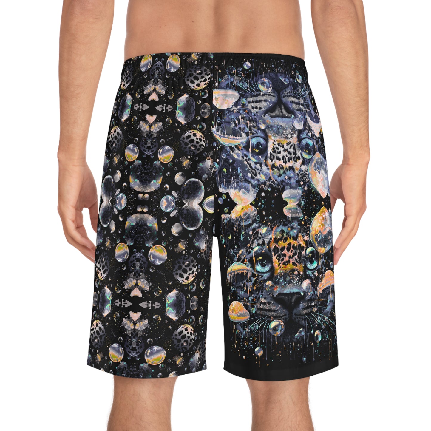 Leopard bubble Men's AOP Board Shorts
