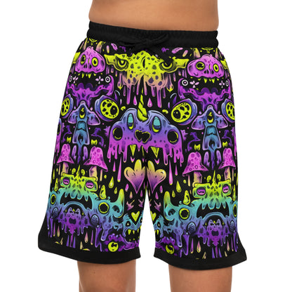 Psychedelic Neon Basketball Shorts - Galaxy Print Athletic Wear, Space-Themed Activewear, Unique Sports Shorts, Trendy Men's Apparel, Gift for [...]