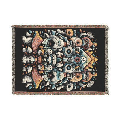 Artistic Woven Blanket, Cozy Home Decor, Boho Throw, Unique Gift, Living Room Accent, Wall Tapestry