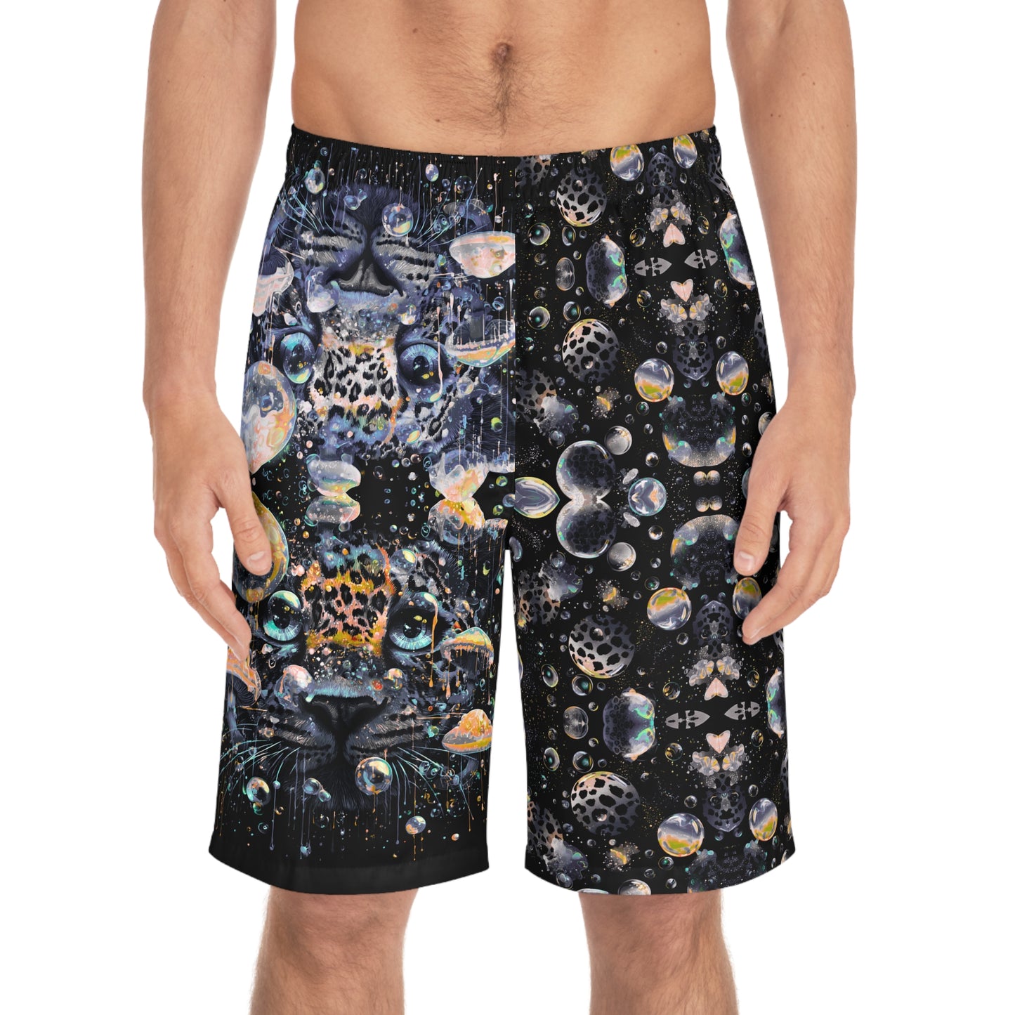Leopard bubble Men's AOP Board Shorts